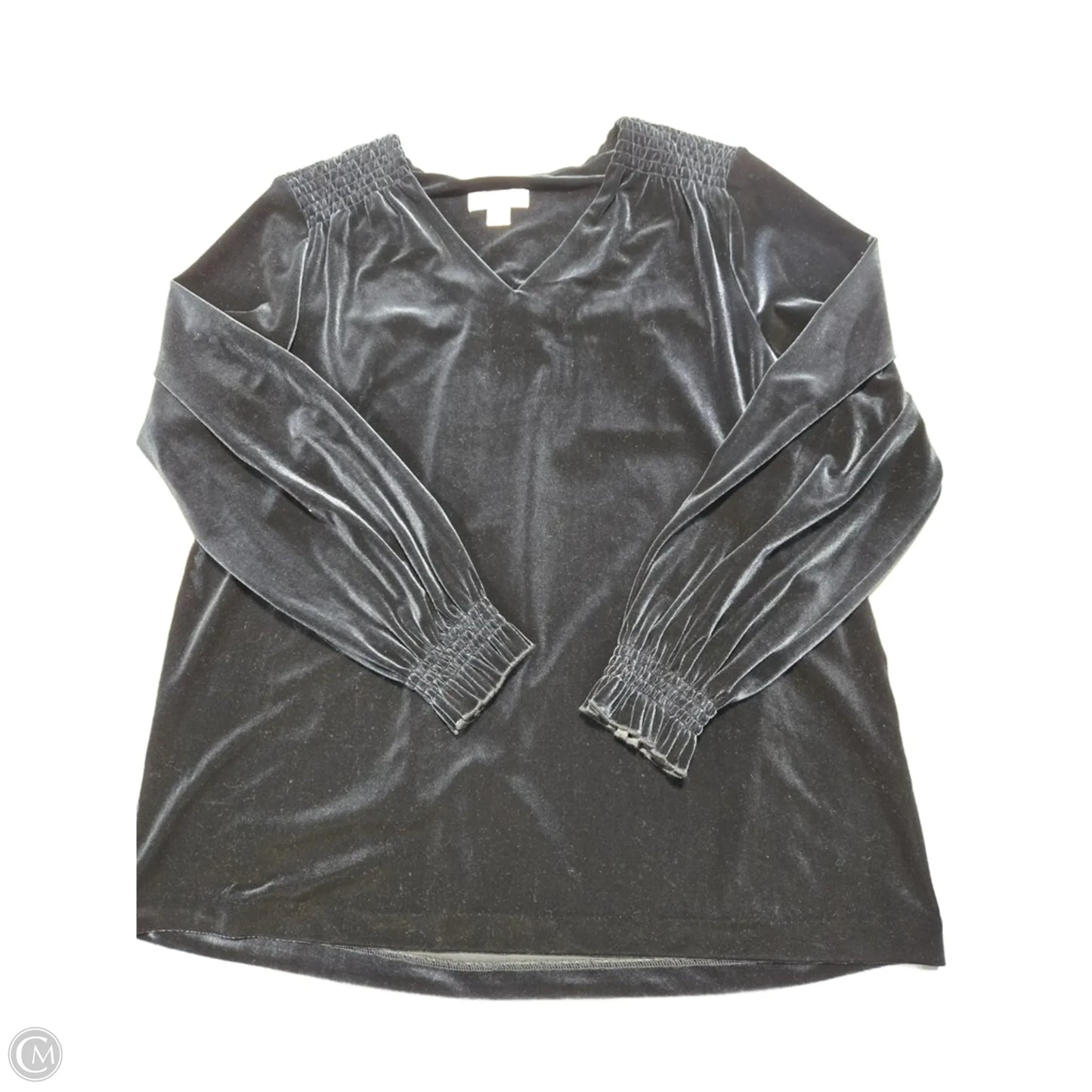 Top Long Sleeve By Cj Banks In Navy, Size: 1x