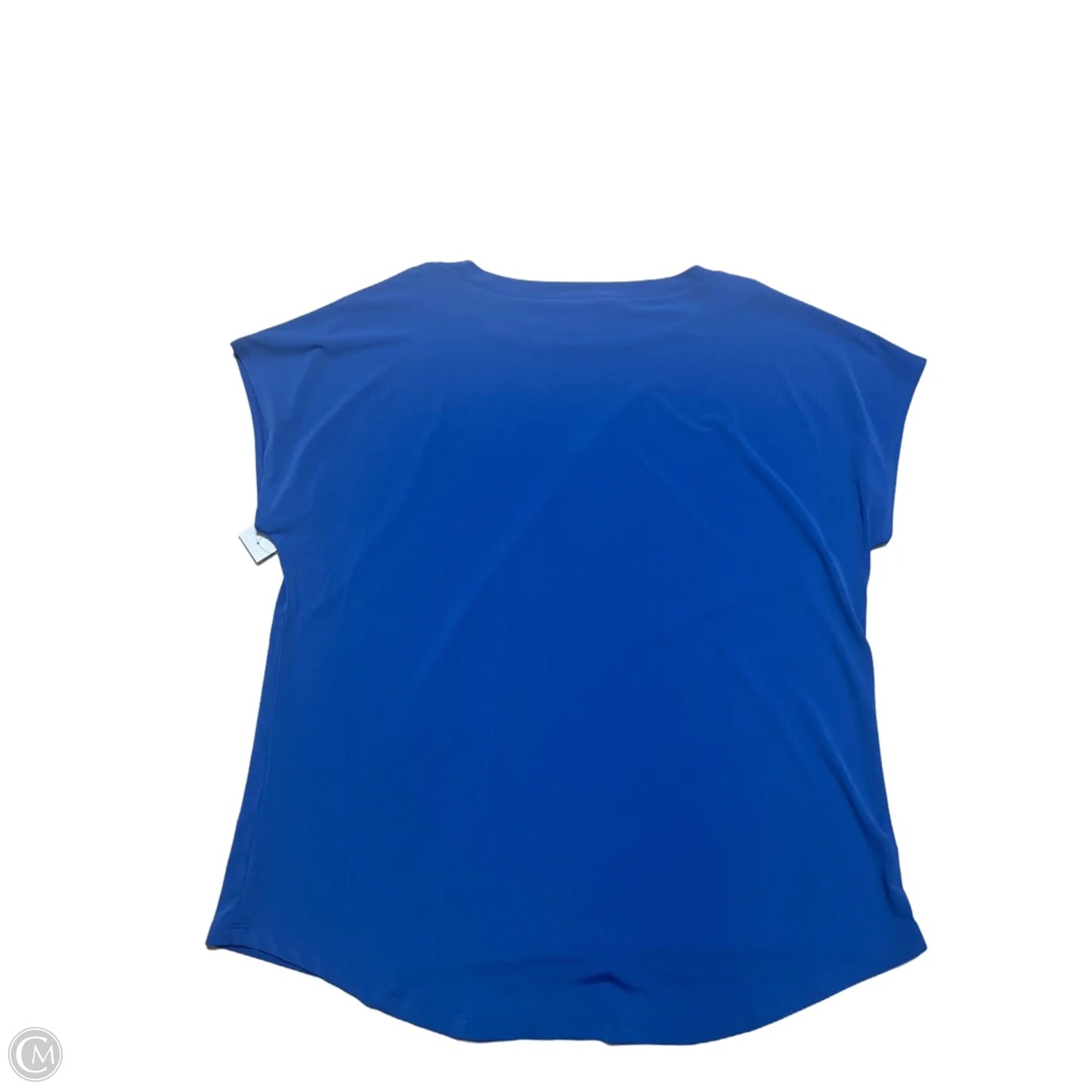 Blouse Short Sleeve By Chicos In Blue, Size: Xl