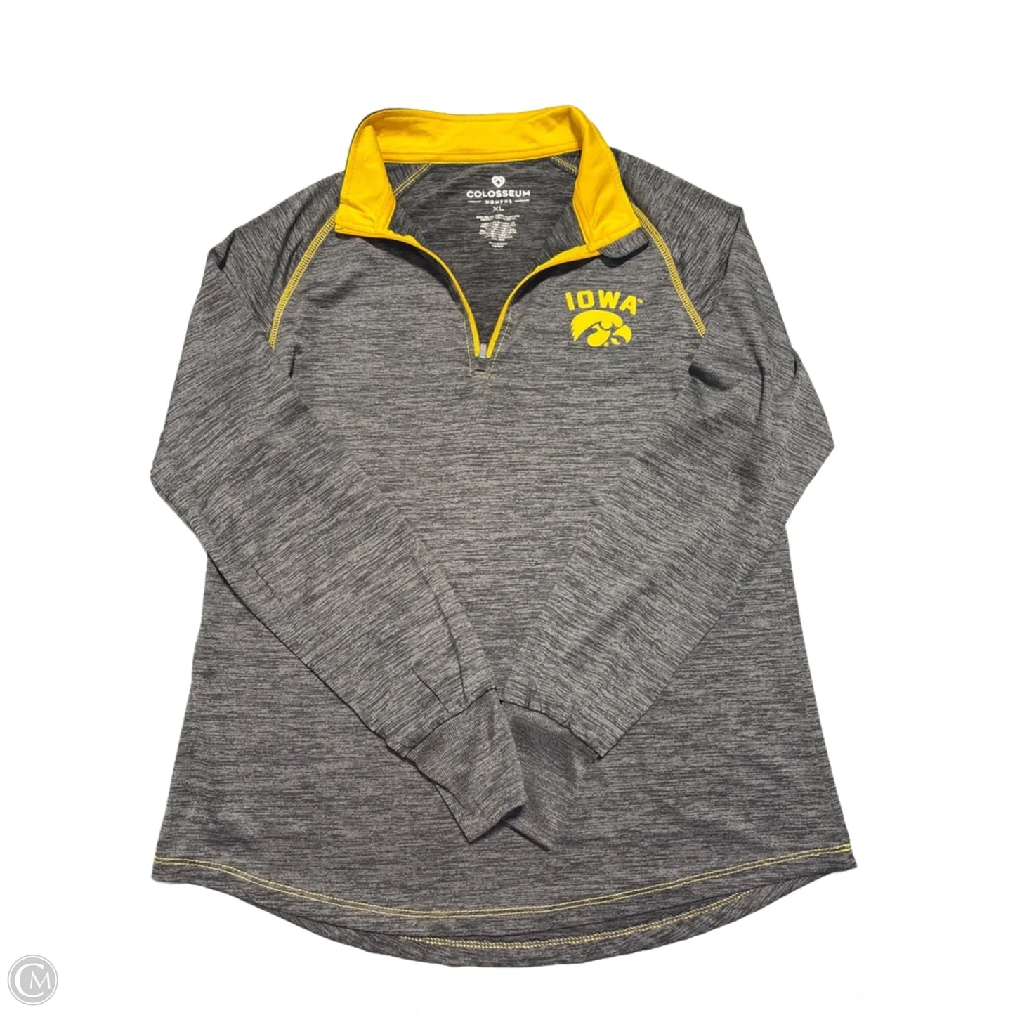 Athletic Top Long Sleeve Collar By Colosseum In Grey, Size: Xl