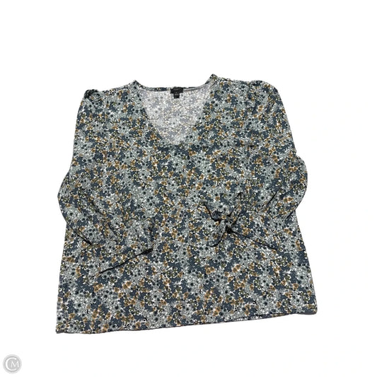 Blouse Long Sleeve By Ann Taylor In Floral Print, Size: Xl