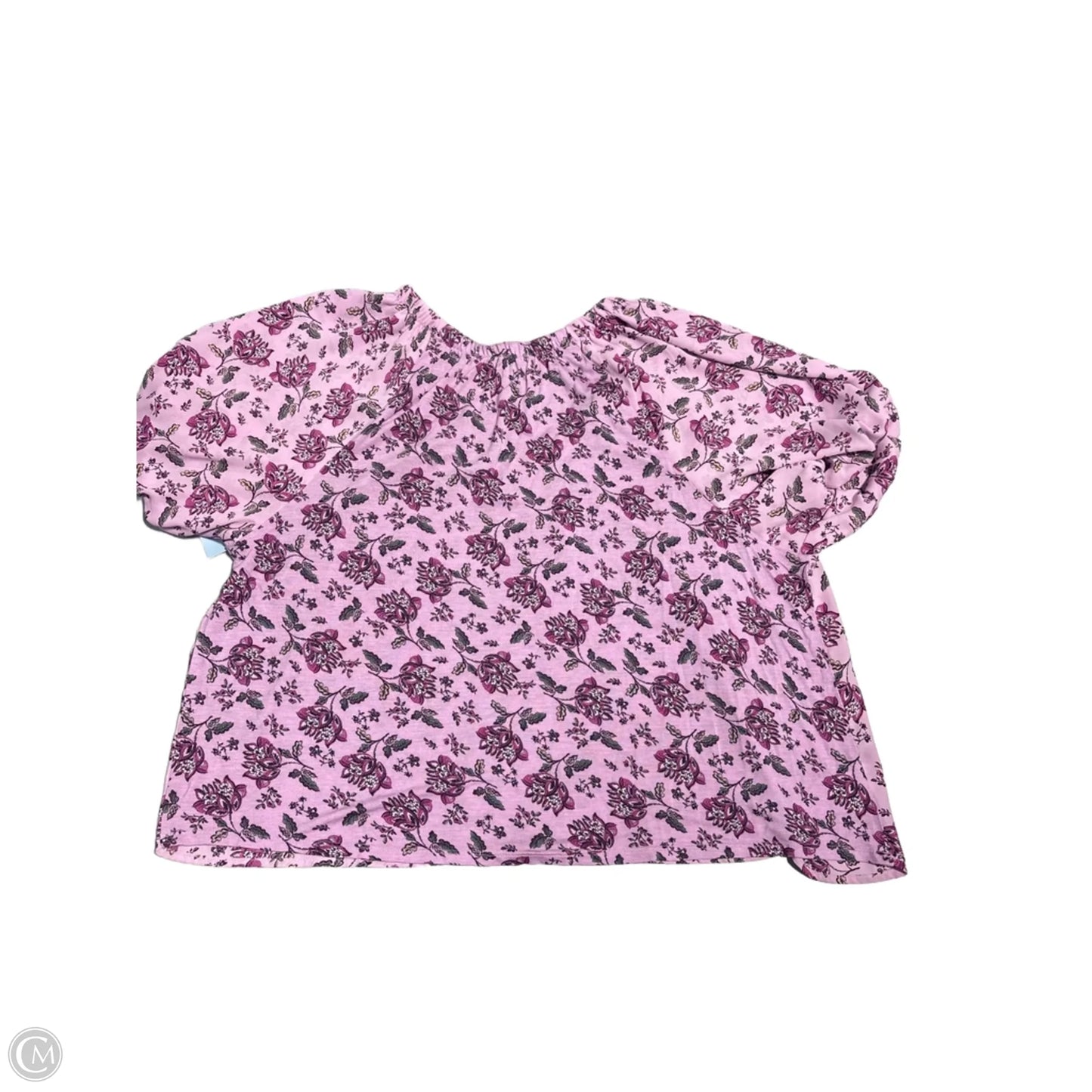 Top Short Sleeve By Loft In Purple, Size: Xl