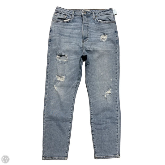 Jeans Straight By Forever 21 In Blue Denim, Size: 10