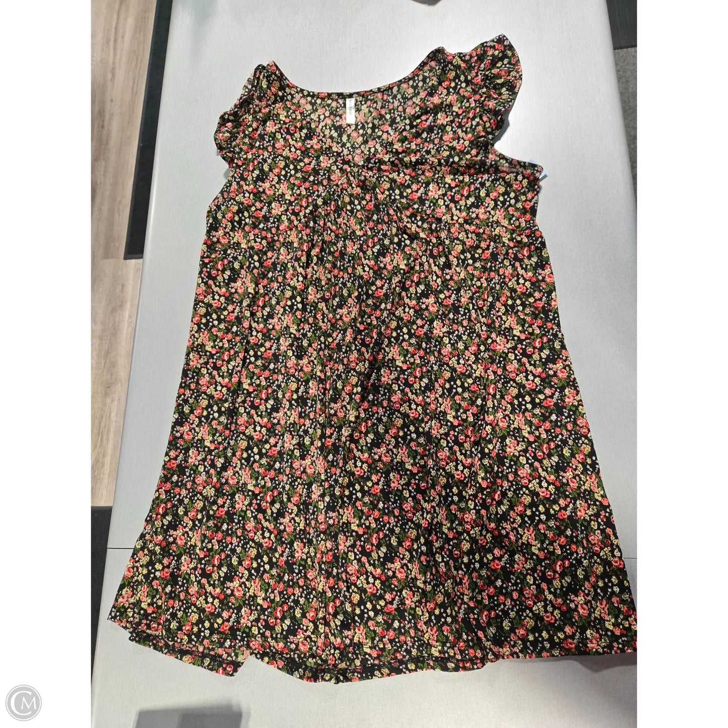 Dress Casual Short By Emerald In Floral Print, Size: 1x