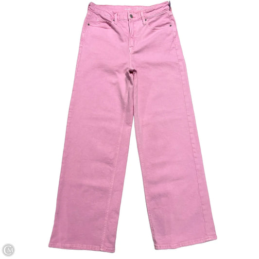 Jeans Wide Leg By Old Navy In Pink, Size: 8