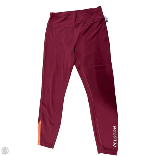 Athletic Leggings By Peloton In Pink, Size: L
