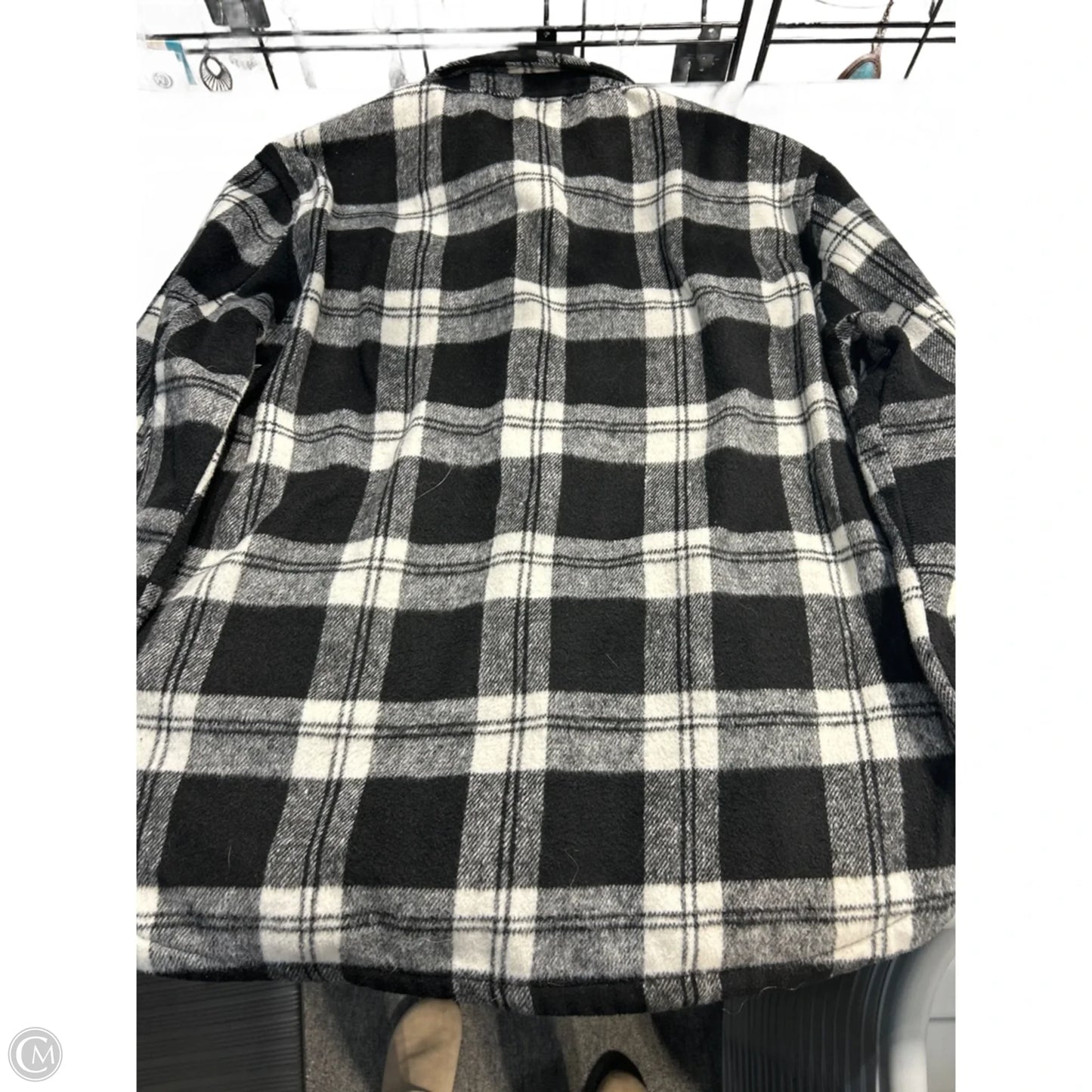 Coat Other By Members Mark In Plaid Pattern, Size: S