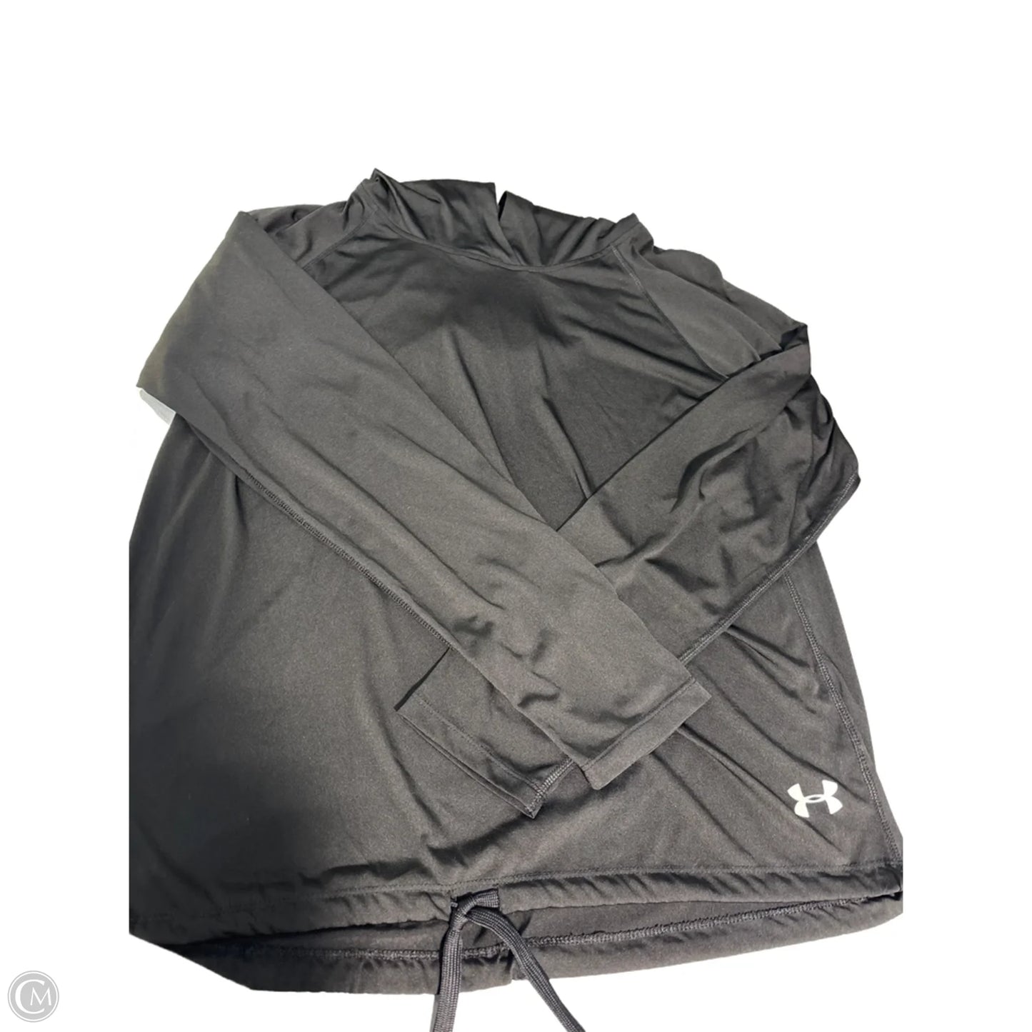 Athletic Top Long Sleeve Hoodie By Under Armour In Black, Size: Xl