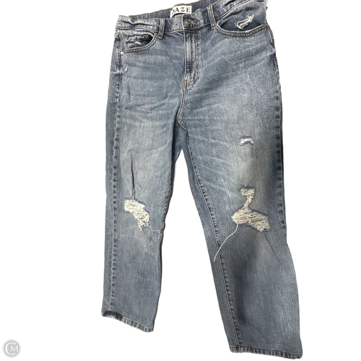 Jeans Straight By Daze In Blue Denim, Size: 12