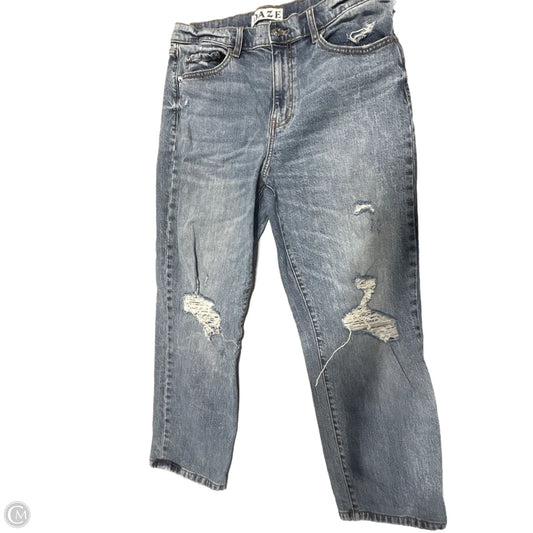 Jeans Straight By Daze In Blue Denim, Size: 12