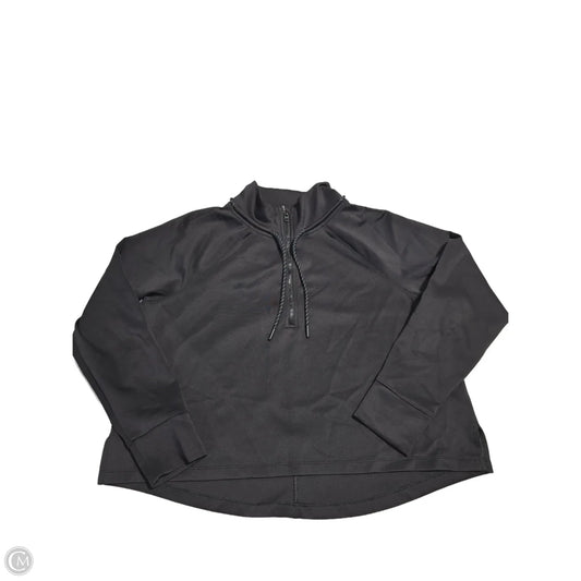 Athletic Top Long Sleeve Collar By Avia In Black, Size: M