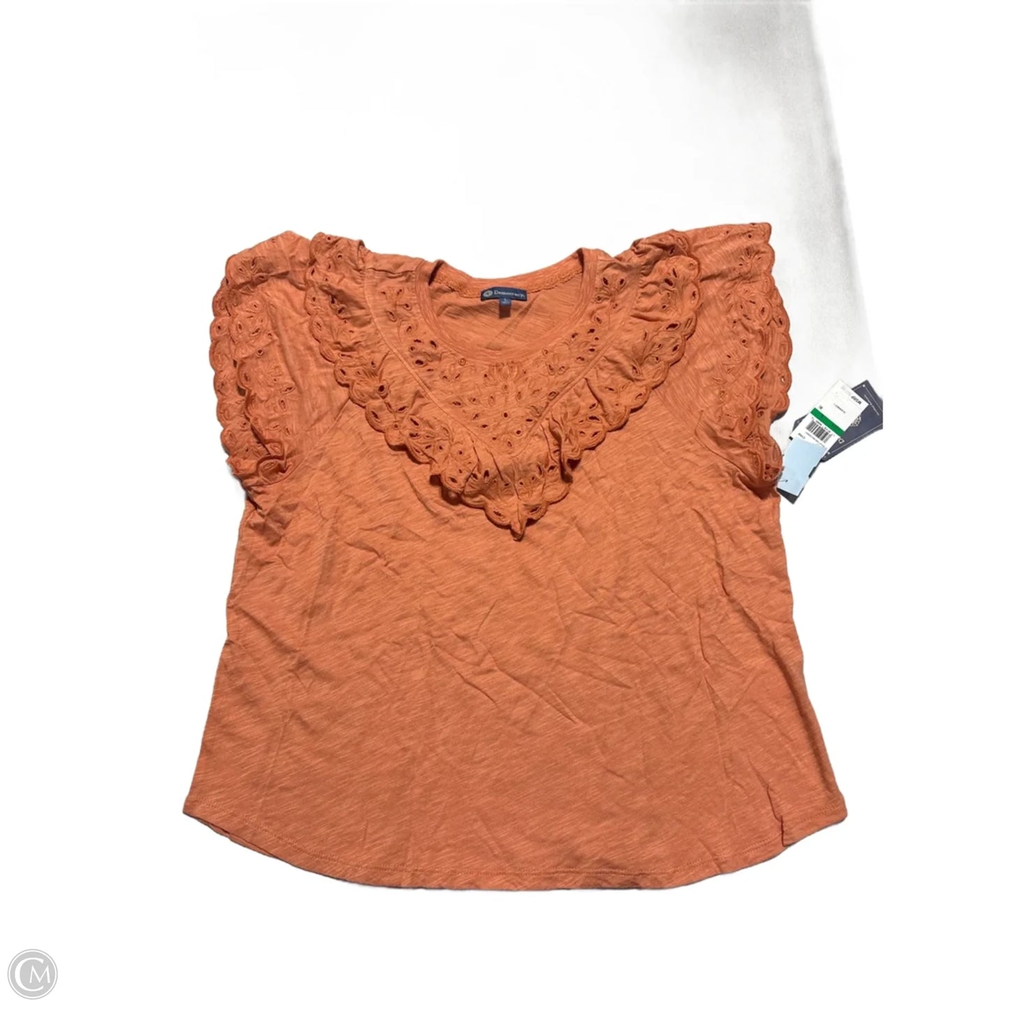 Top Short Sleeve By Democracy In Orange, Size: L