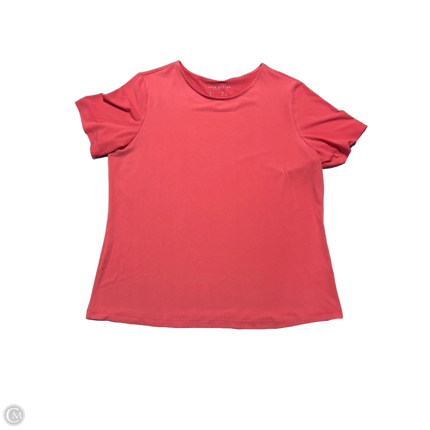 Top Short Sleeve By Susan Graver In Coral, Size: L