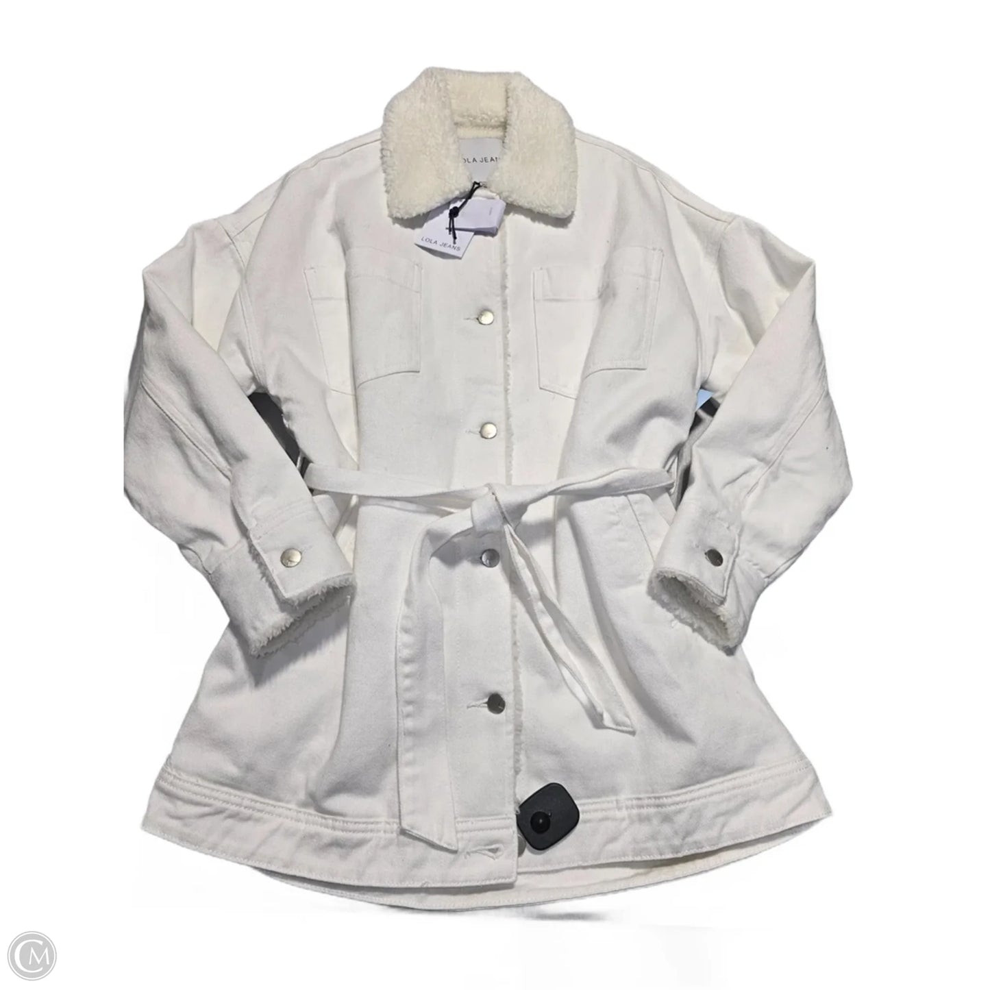 Coat Faux Fur & Sherpa By Lola In White, Size: Xs