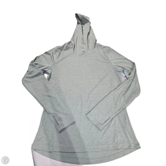 Athletic Top Long Sleeve Hoodie By Eddie Bauer In Green, Size: M