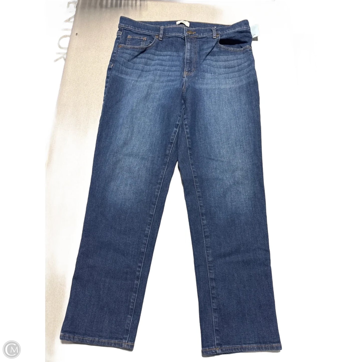 Jeans Straight By Loft In Blue Denim, Size: 12
