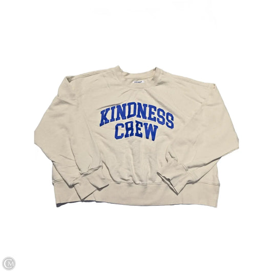 Top Long Sleeve By Old Navy In Cream, Size: Xl