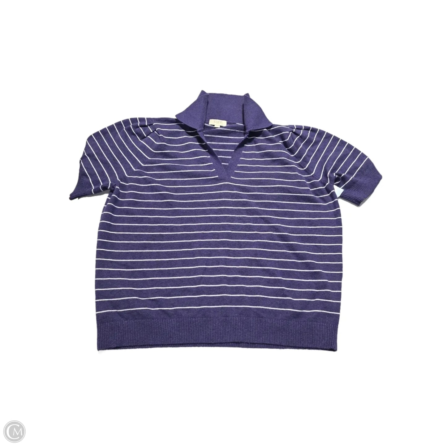 Top Short Sleeve By Loft In Purple, Size: Xl