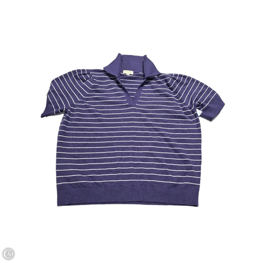 Top Short Sleeve By Loft In Purple, Size: Xl