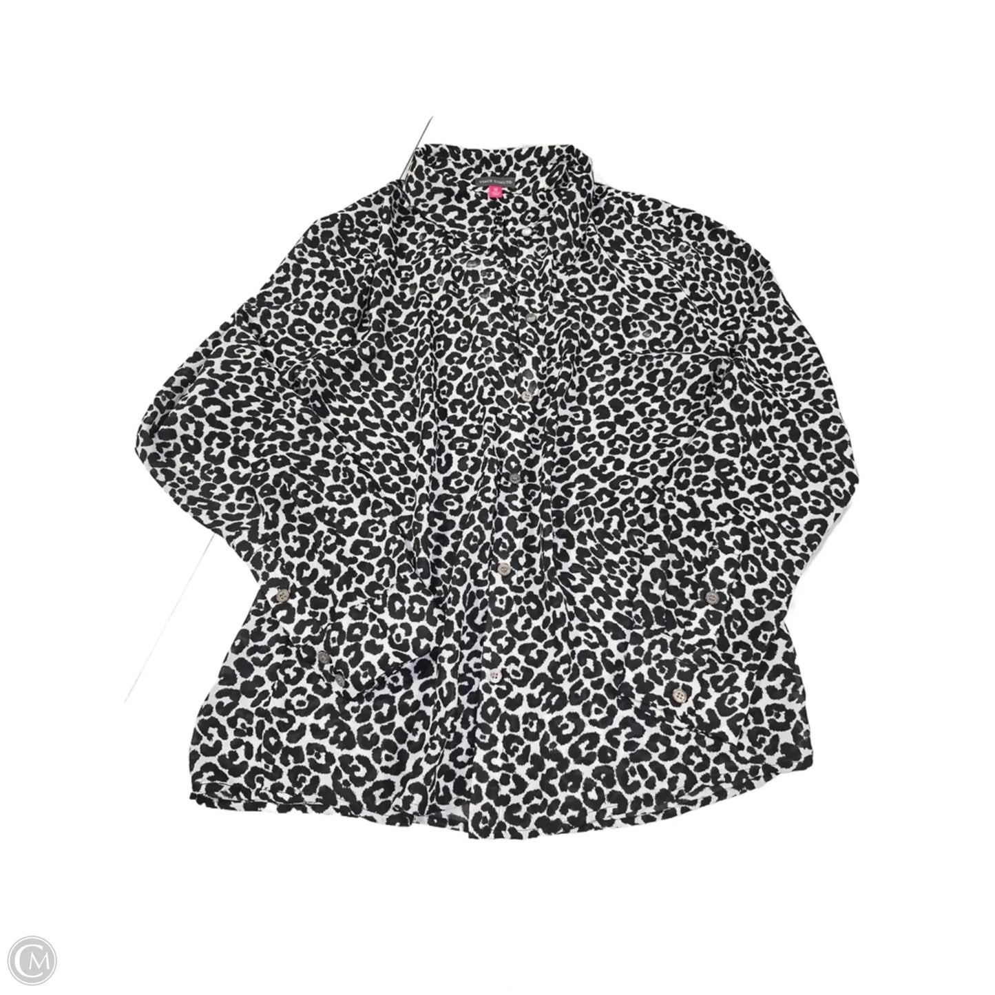 Blouse Long Sleeve By Vince Camuto In Animal Print, Size: M