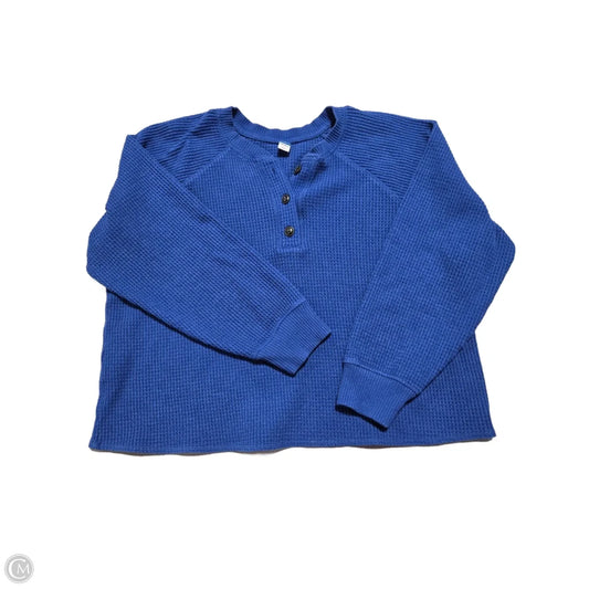 Top Long Sleeve By Old Navy In Blue, Size: Xl