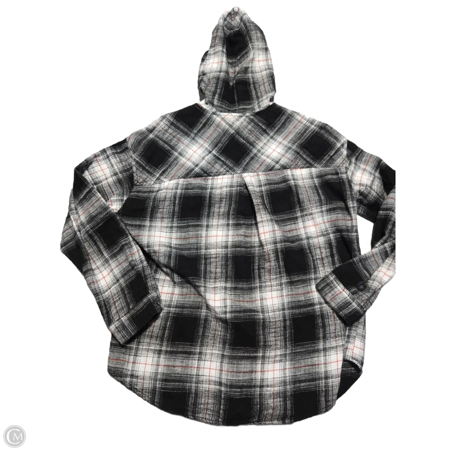 Top Long Sleeve By Maurices In Plaid Pattern, Size: L