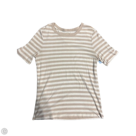 Top Short Sleeve By A New Day In Striped Pattern, Size: L