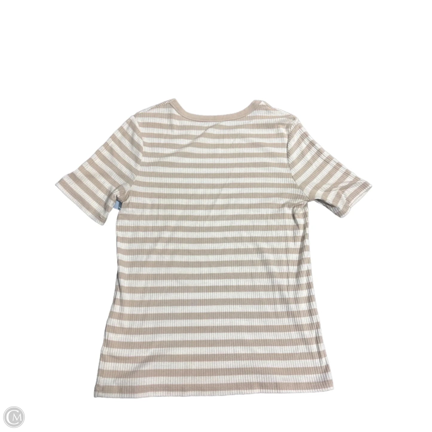 Top Short Sleeve By A New Day In Striped Pattern, Size: L