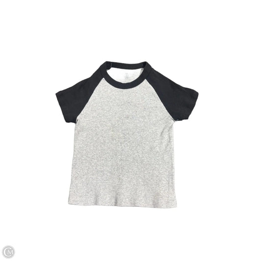 Top Short Sleeve By Brandy Melville In Black & Grey, Size: Xs