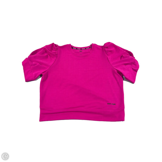 Top Short Sleeve By Dkny In Pink, Size: L