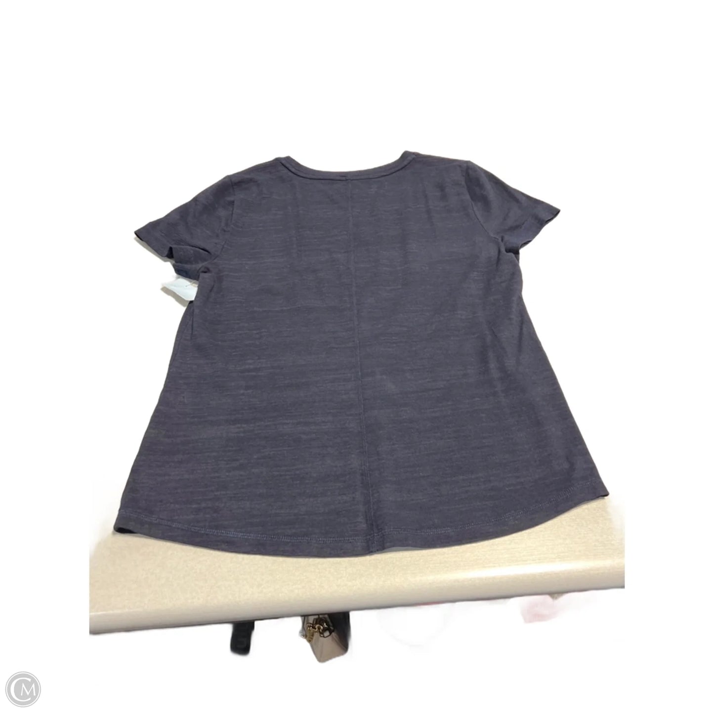 Top Short Sleeve Basic By Talbots In Navy, Size: L