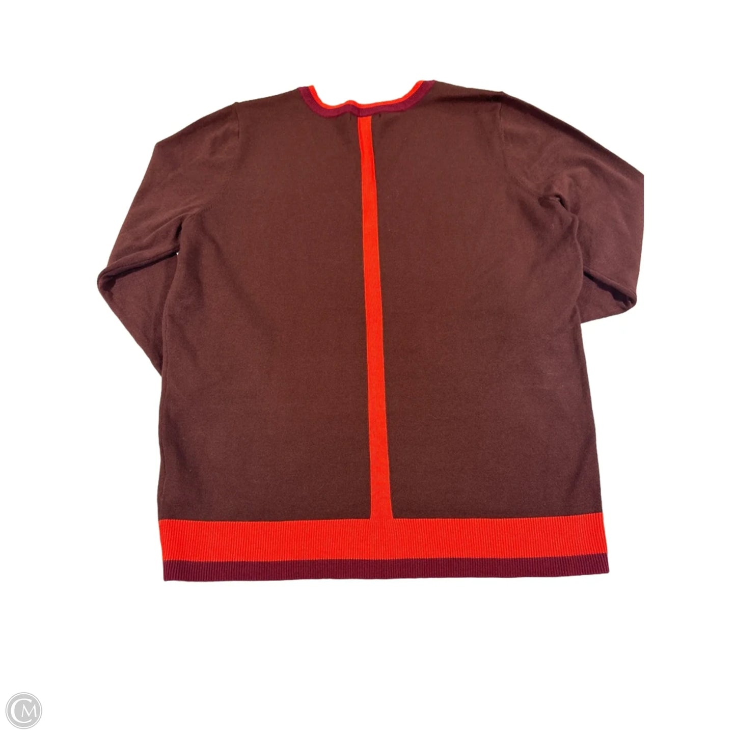 Top Long Sleeve By Liverpool In Brown, Size: L