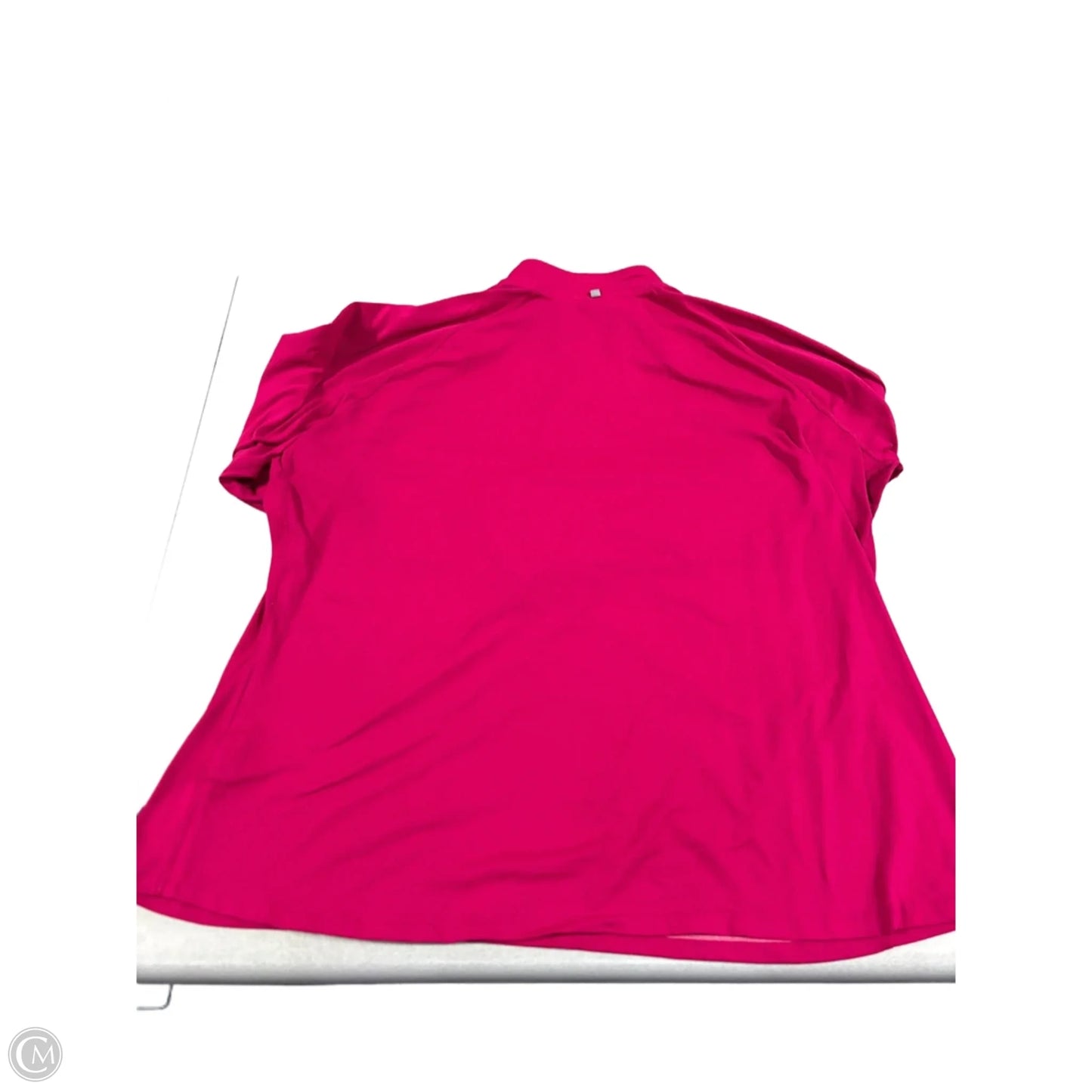 Athletic Top Long Sleeve Collar By Nike In Pink, Size: 3x