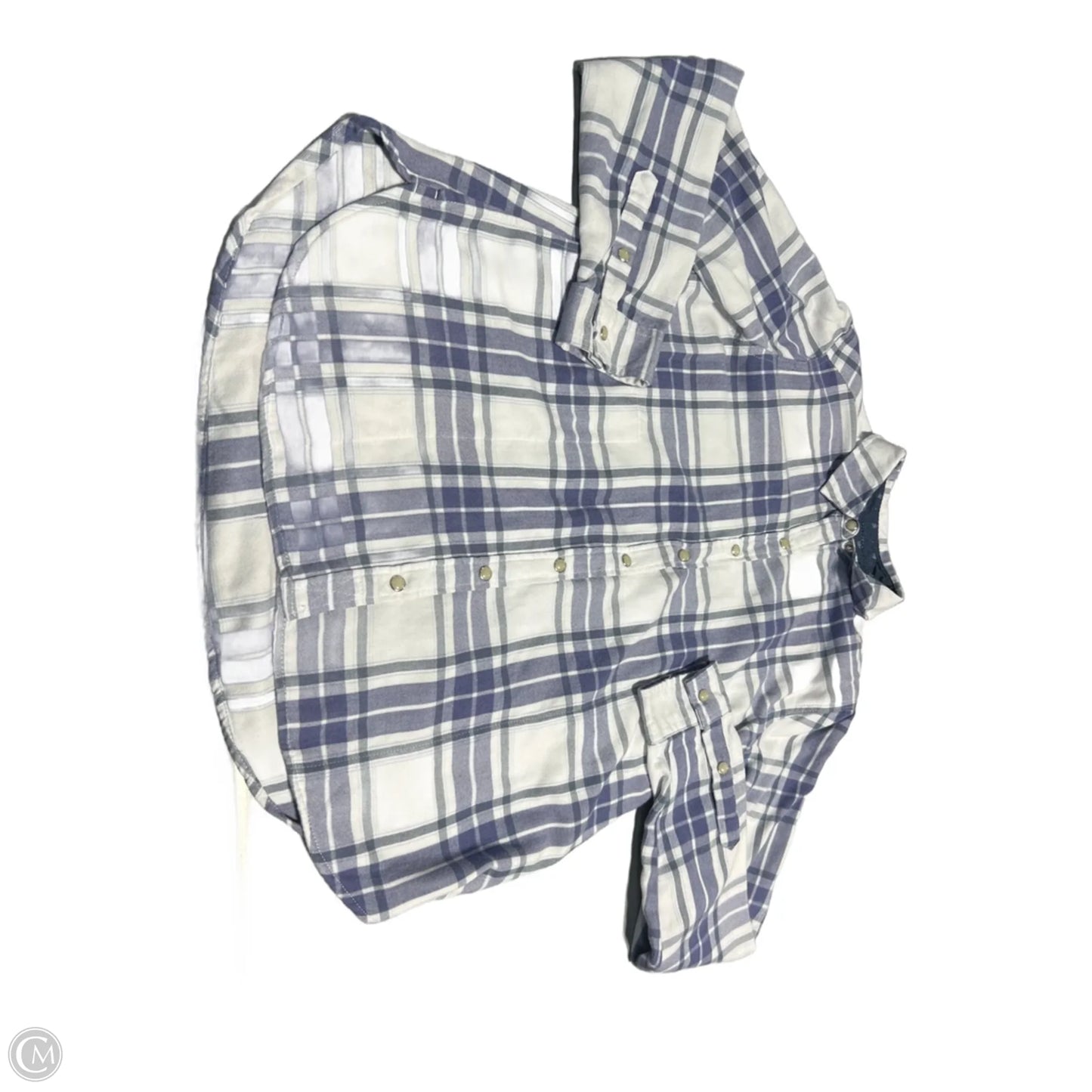 Top Long Sleeve By Jachs Girlfirend In Plaid Pattern, Size: S