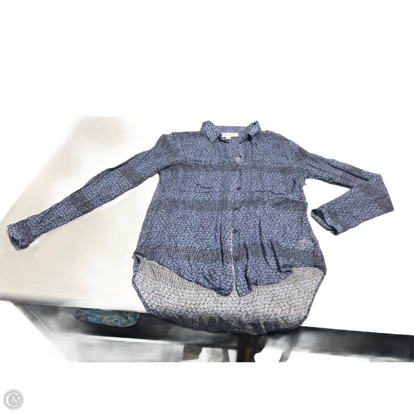 Top Long Sleeve By Anthropologie In Blue, Size: Xs