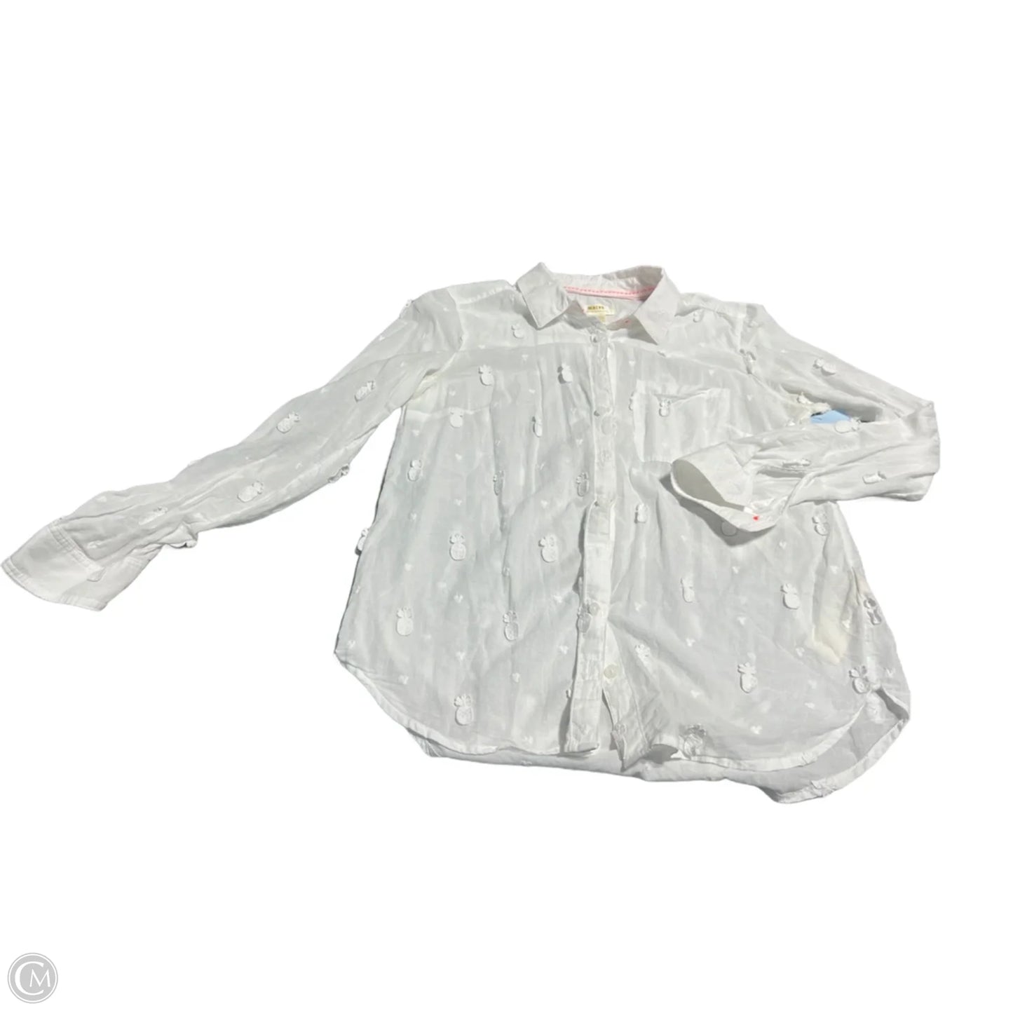 Top Long Sleeve By Anthropologie In White, Size: S