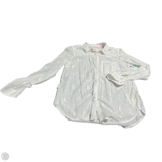 Top Long Sleeve By Anthropologie In White, Size: S