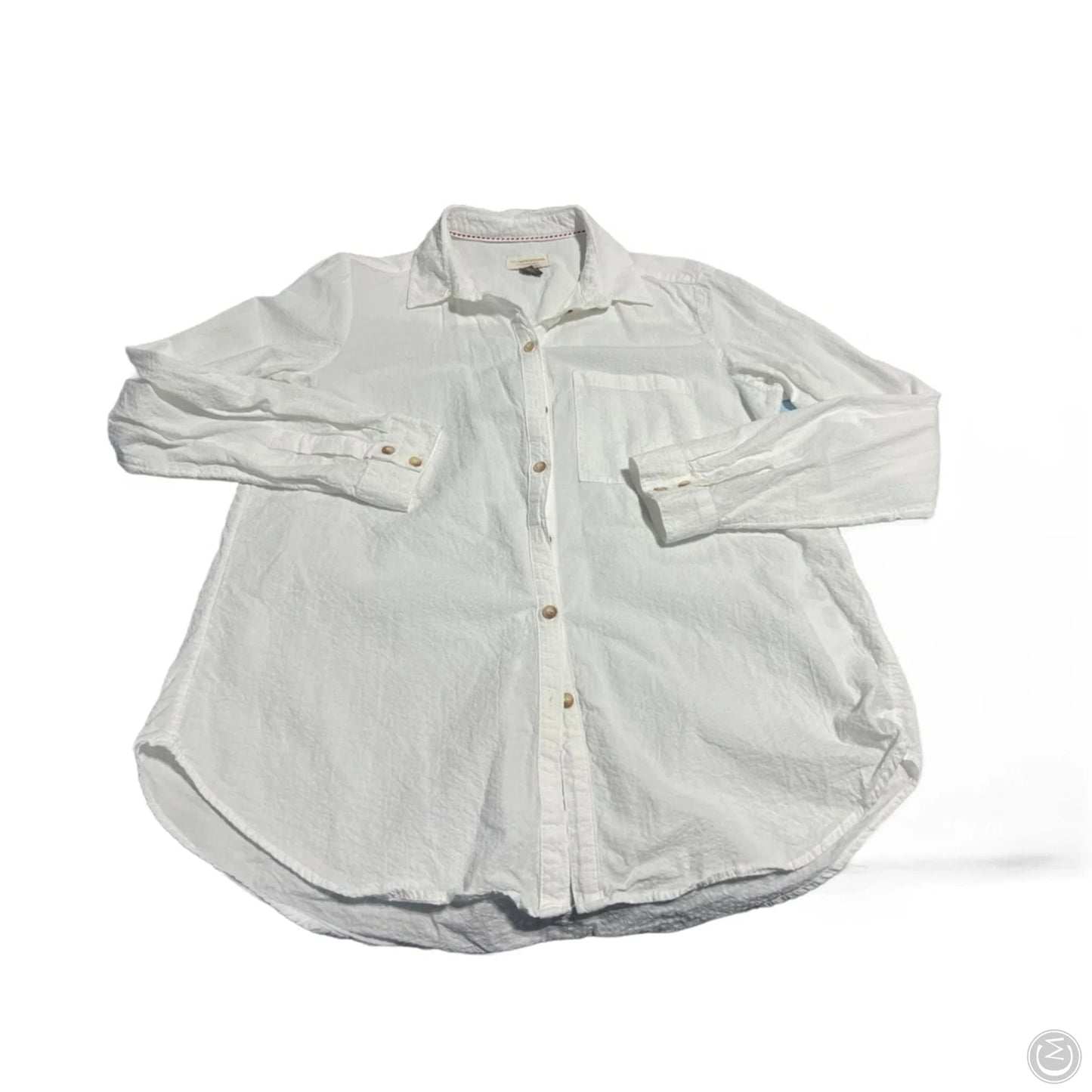 Top Long Sleeve By Anthropologie In White, Size: S