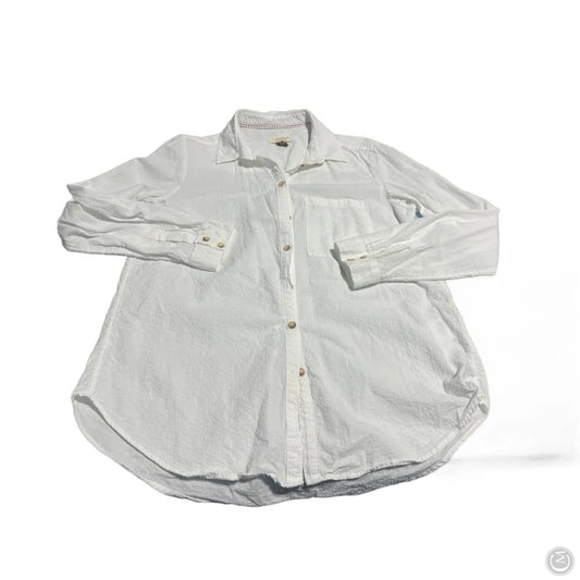 Top Long Sleeve By Anthropologie In White, Size: S