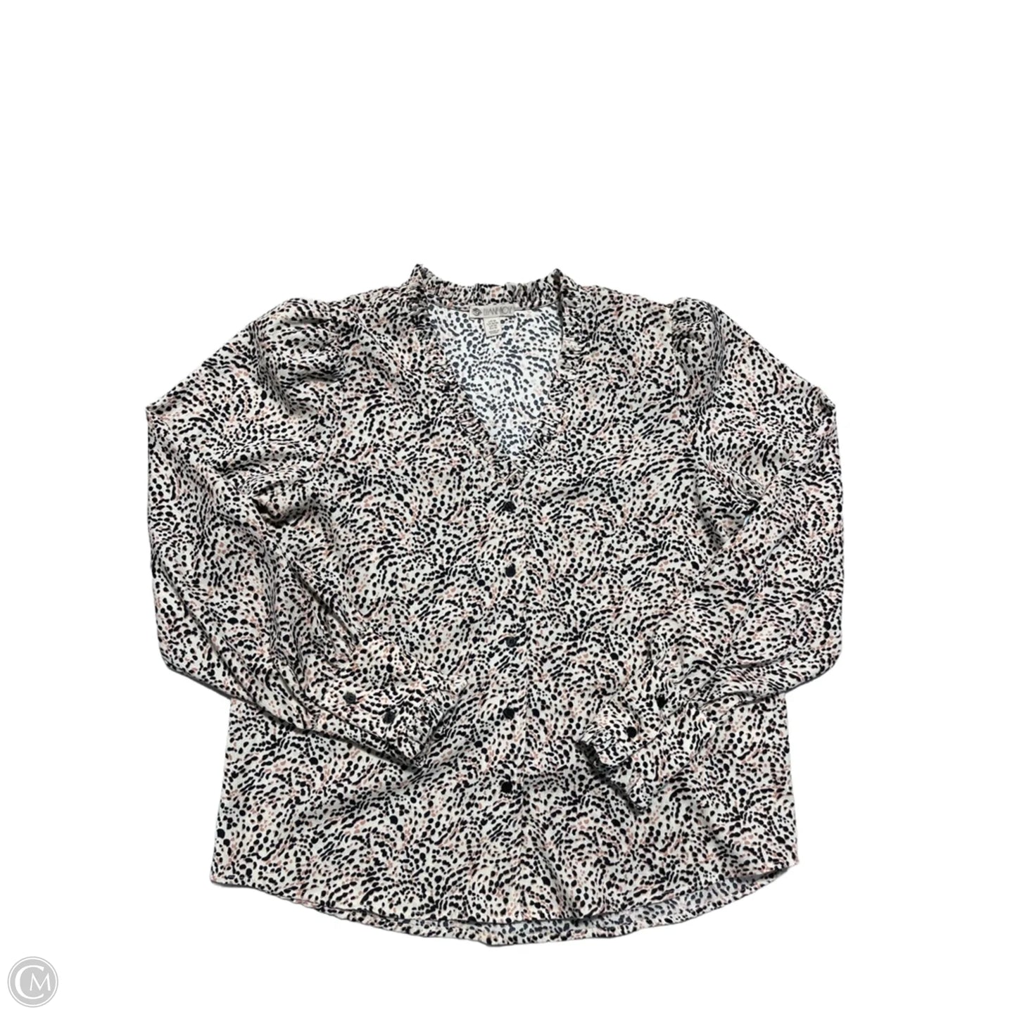 Blouse Long Sleeve By Eliane Rose In White, Size: M