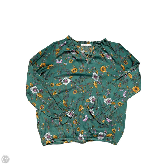 Blouse Long Sleeve By Cmc In Green, Size: M