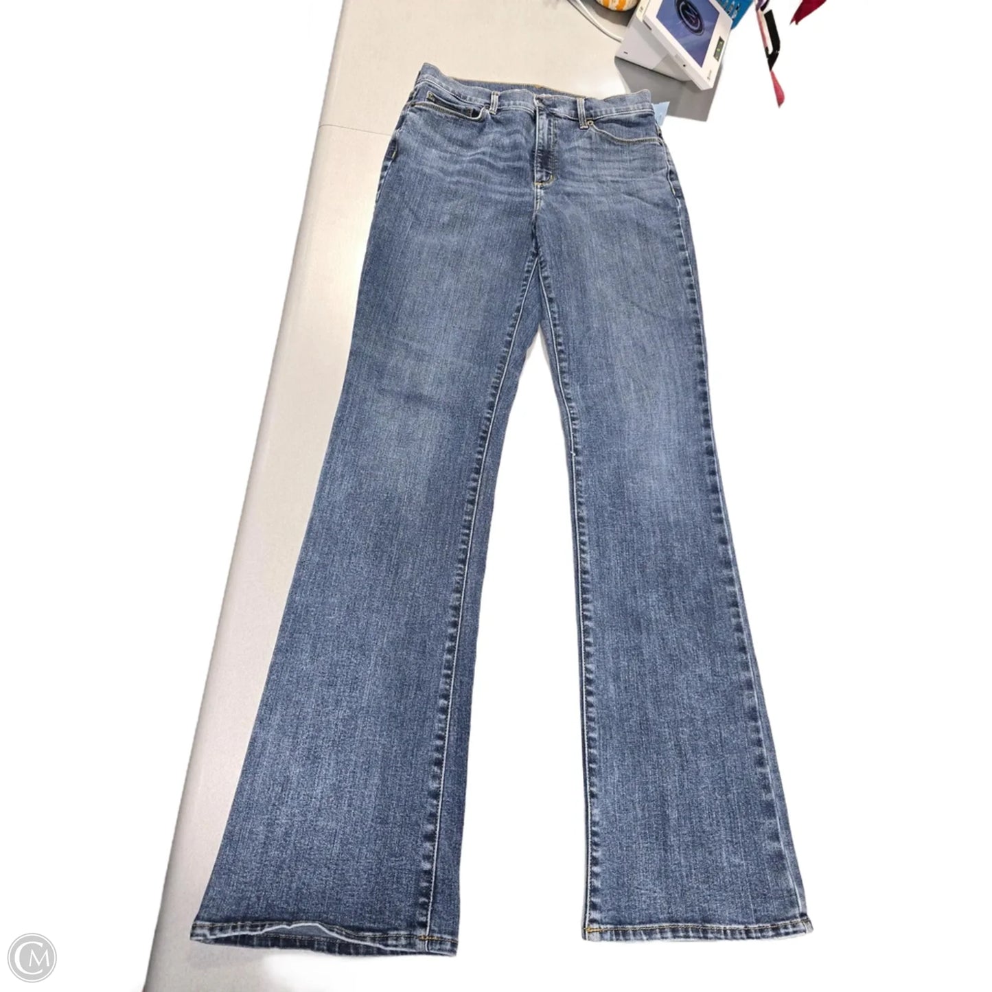 Jeans Boot Cut By Eddie Bauer In Blue Denim, Size: 8