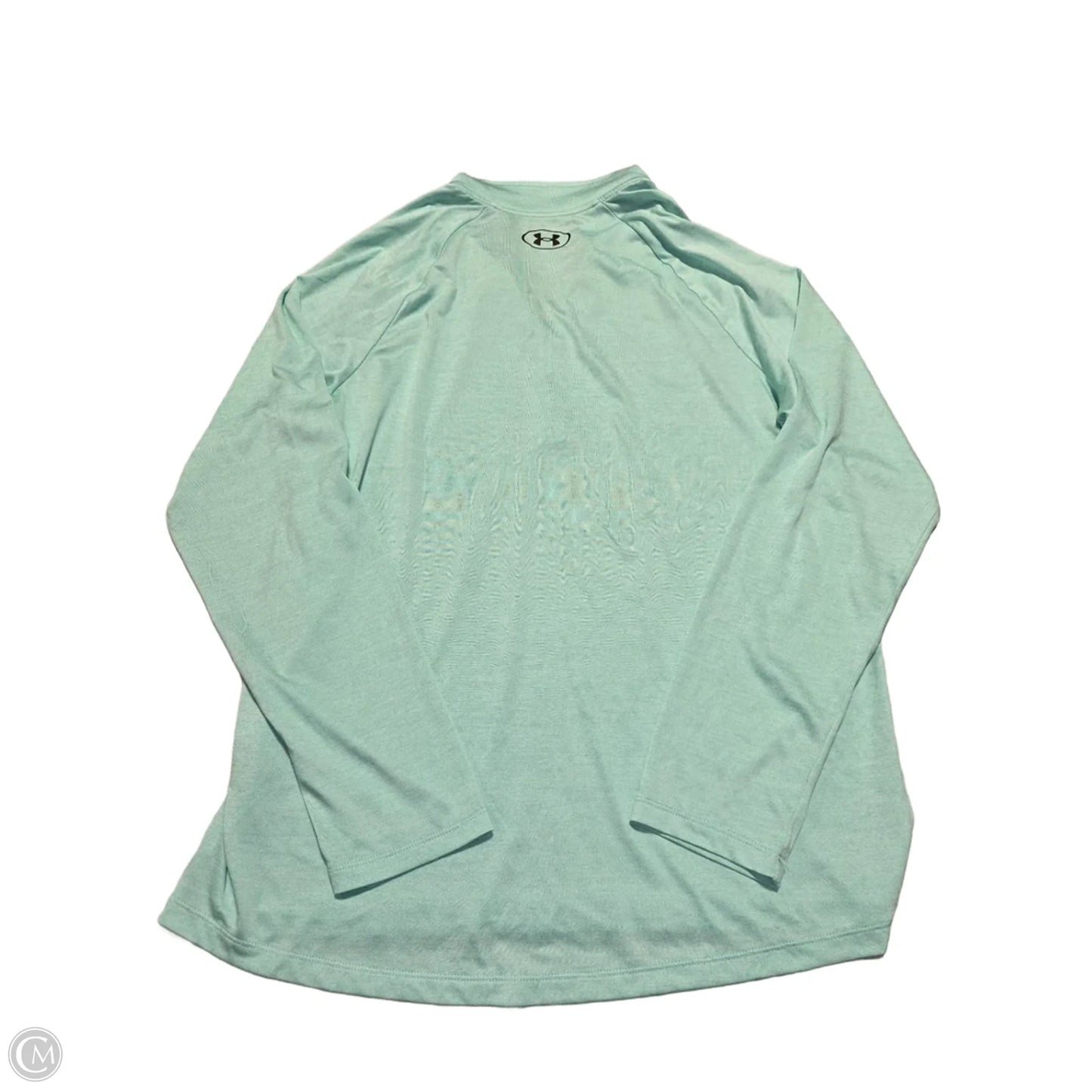 Athletic Top Long Sleeve Collar By Under Armour In Blue, Size: M