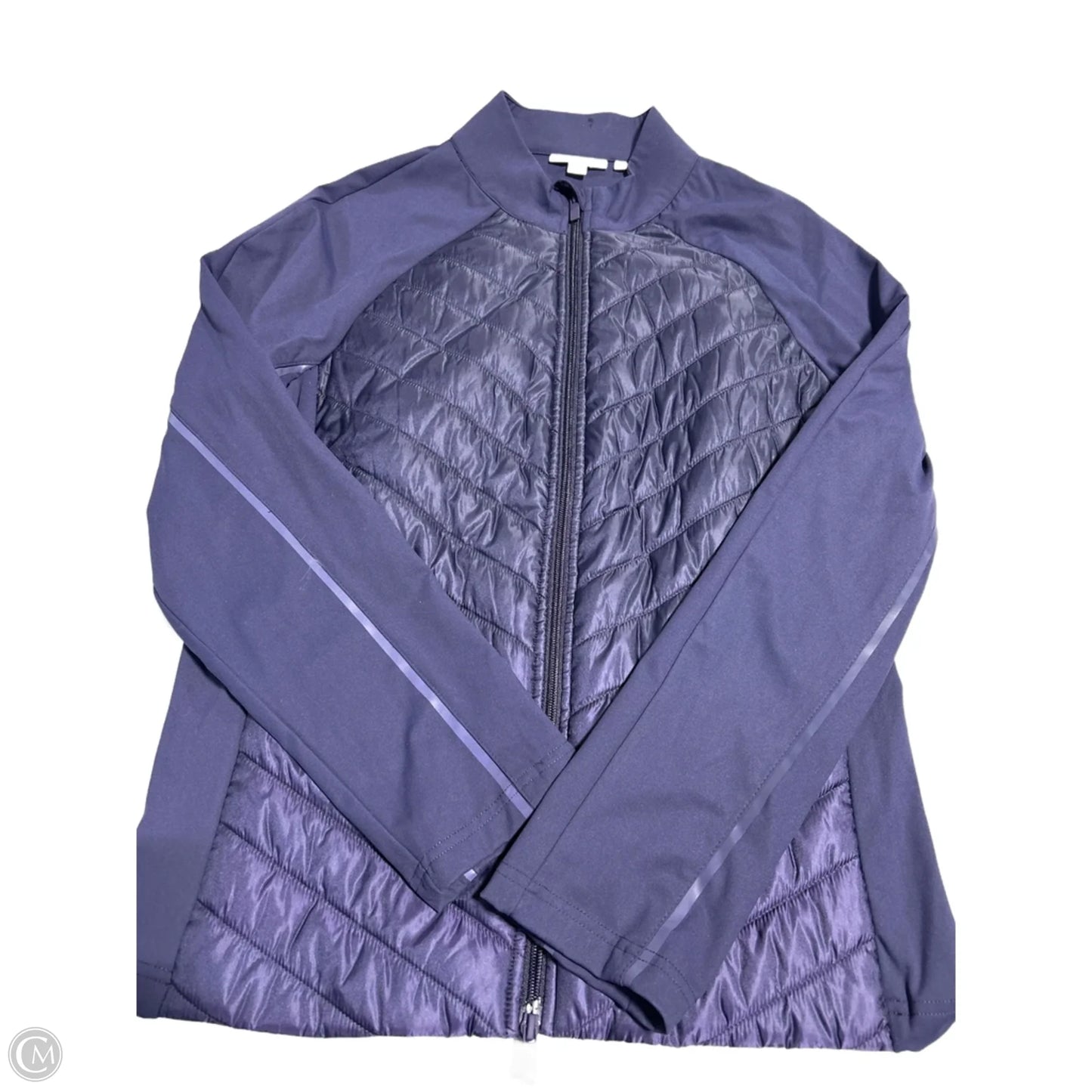 Athletic Jacket By Chicos In Purple, Size: Xl