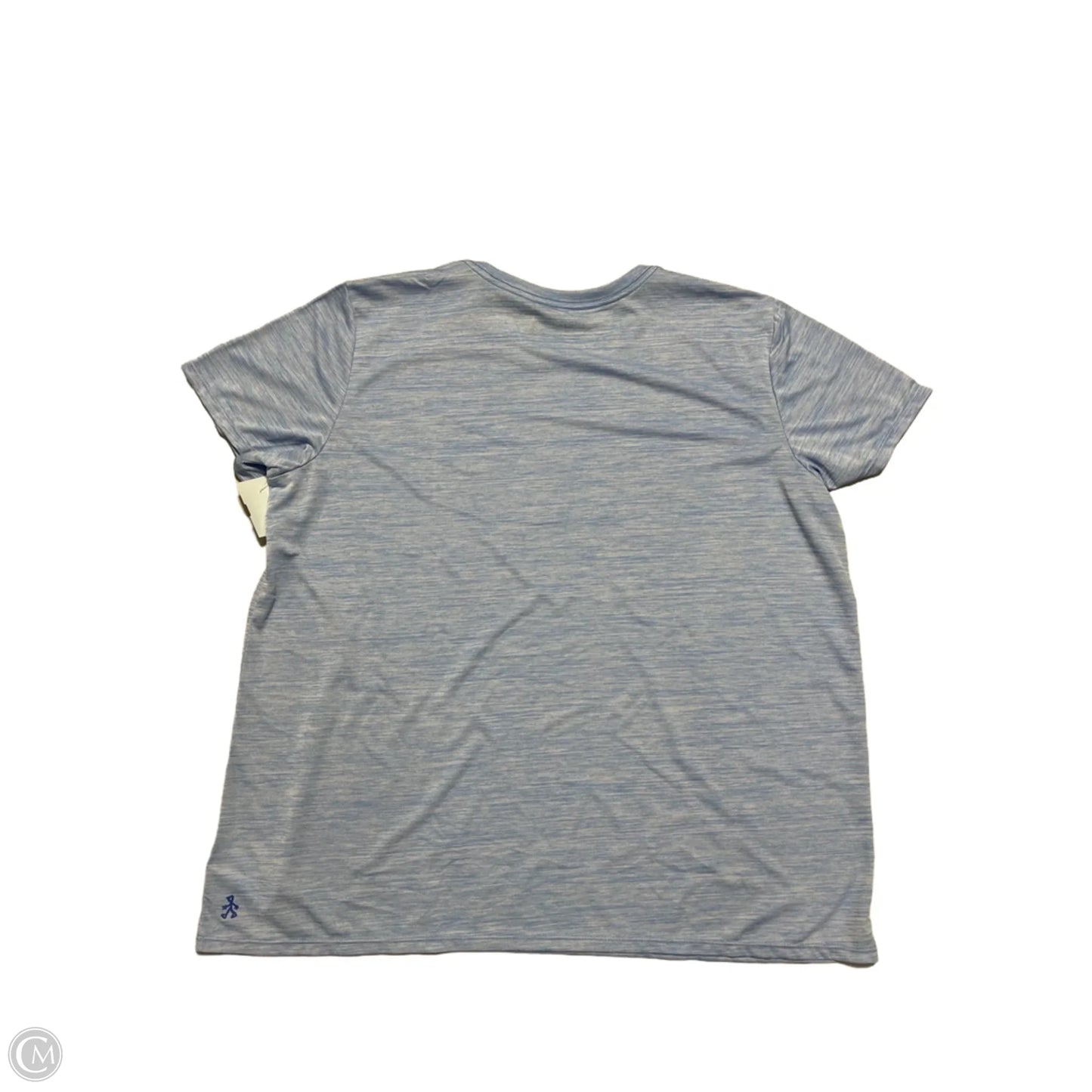 Athletic Top Short Sleeve By Life Is Good In Blue, Size: Xl