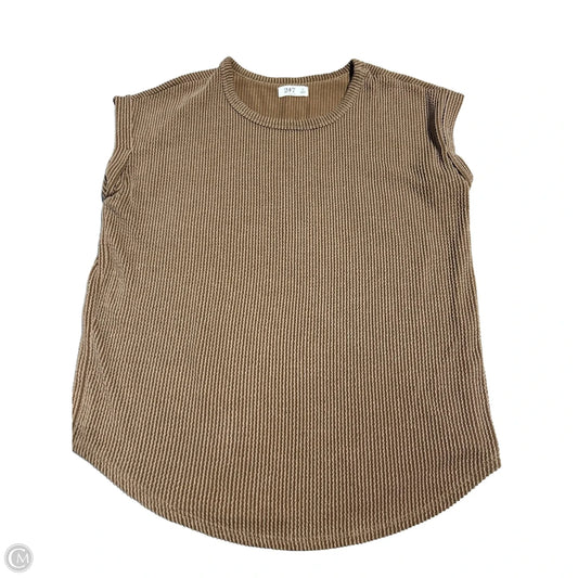 Top Short Sleeve By Maurices In Brown, Size: S