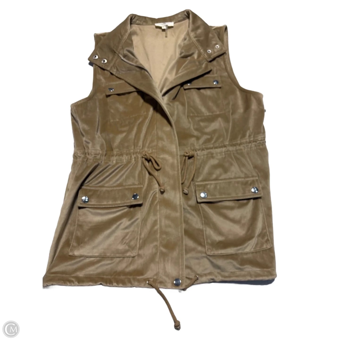 Vest Fleece By Entro In Tan, Size: L
