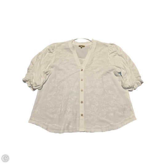 Top 3/4 Sleeve By Democracy In White, Size: Xl