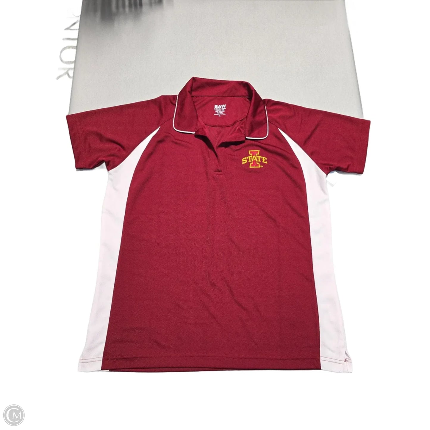 Athletic Top Short Sleeve By Cmc In Red, Size: L