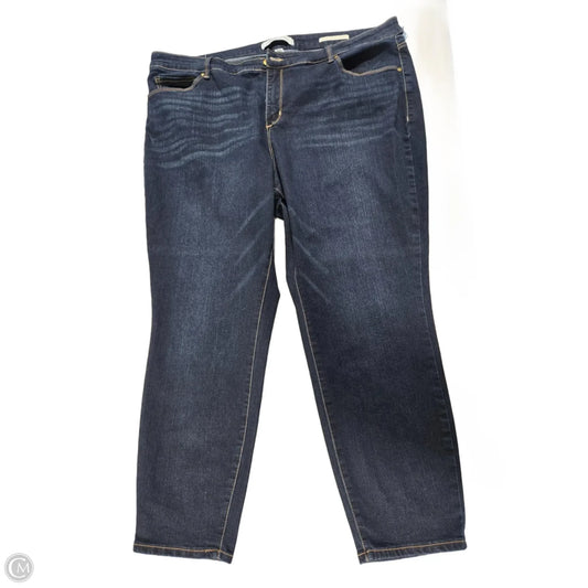 Jeans Skinny By Vintage America In Blue Denim, Size: 22