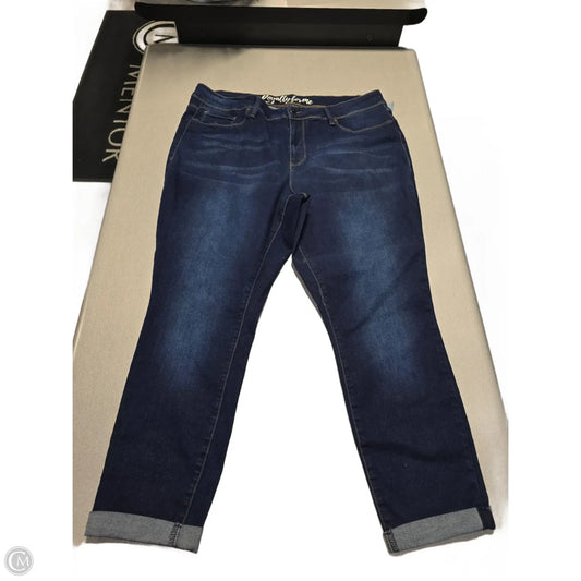 Jeans Straight By Royalty In Blue Denim, Size: 18